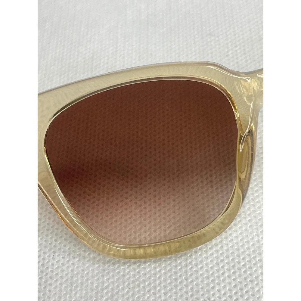 Toms Memphis Sunglasses Clear Tan Acetate Frame Gold Gradient Lenses 49[]20-143